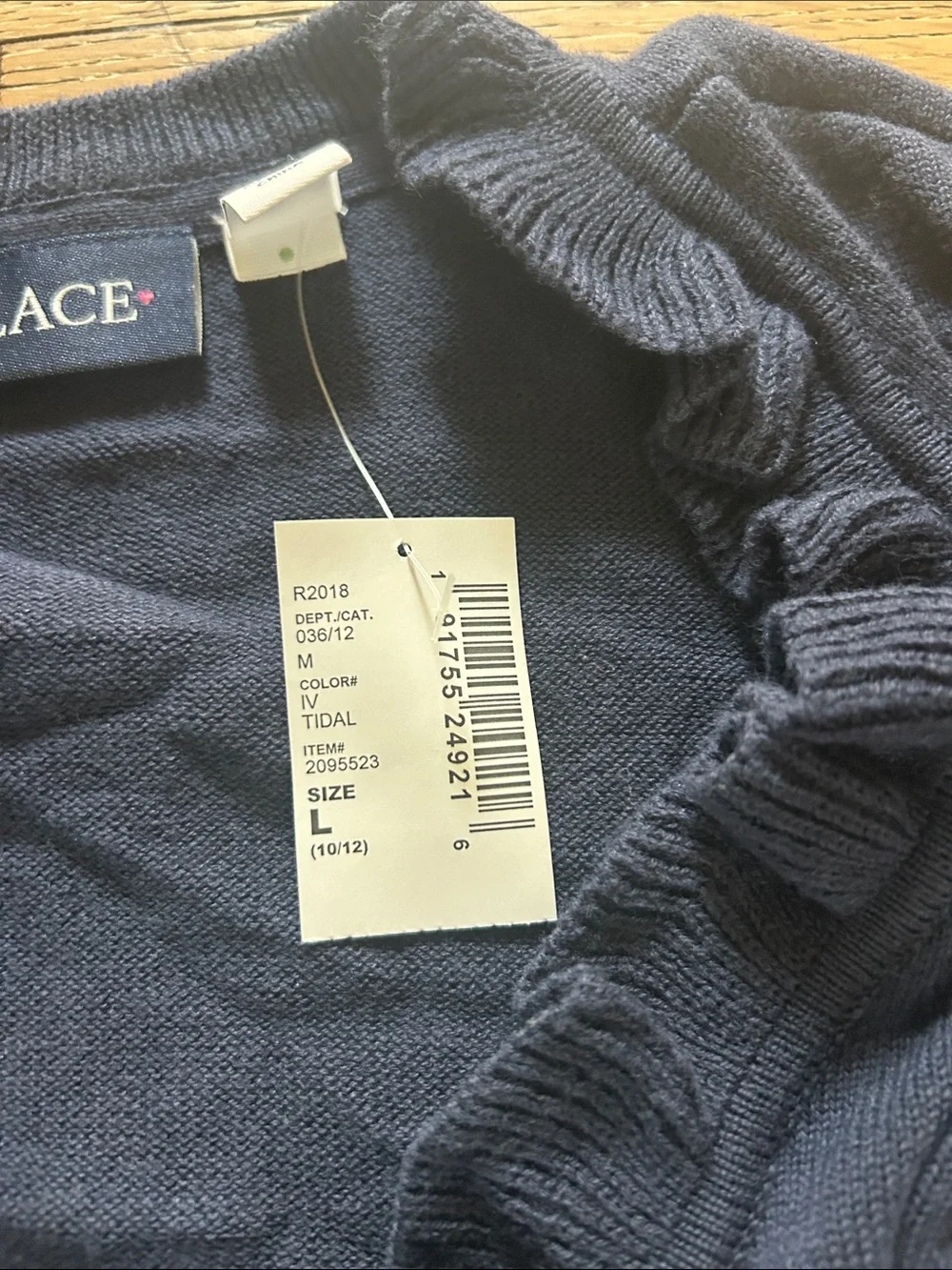 The Children's Place Navy Ruffle-Front Cardigan